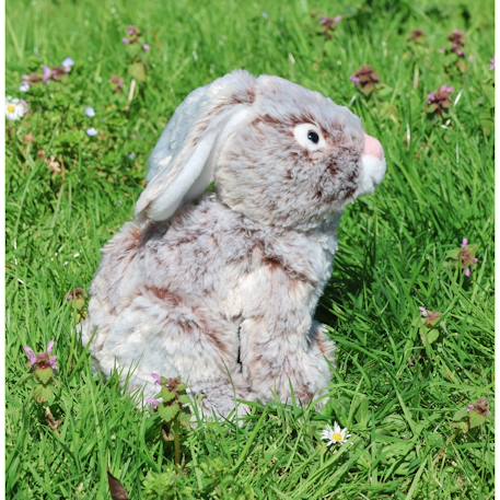 Peluche - peluche lapin flammé douceur marron - 25 cm Brown 2 - vertbaudet enfant 