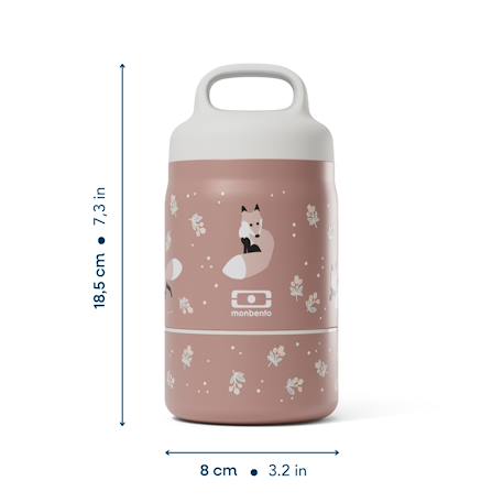 Lunch box isotherme 2 compartiments 500ml handy Bleu wolf+Cannelle fox+Vert raccoon 10 - vertbaudet enfant 