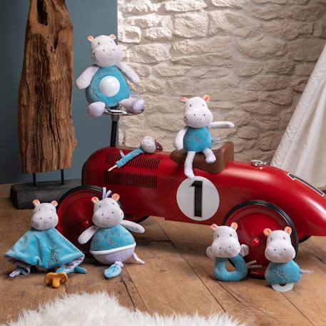 Peluche - veilleuse bebe bamboo - hippopotame - 26 cm Grey 4 - vertbaudet enfant 