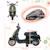 Scooter électrique enfant vespa 6v - musiques, feu av, entrée usb, radio fm - 2 roues auxiliaires Green+Pink+White 3 - vertbaudet enfant 