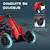 Kart à pédales enfant go kart formule 1 racing aileron avant carter chaine fermé siège réglable avec ceinture Black+Red 12 - vertbaudet enfant 