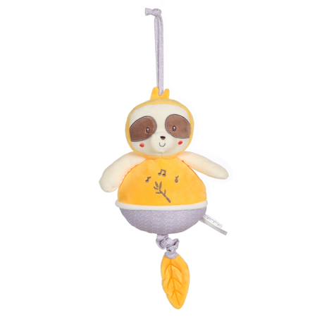 Boîte à musique bebe bamboo - paresseux - 26 cm Yellow 2 - vertbaudet enfant 