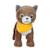 Peluche - peluche chien fun kitties sonore, marron foulard jaune - 17 cm Yellow 3 - vertbaudet enfant 