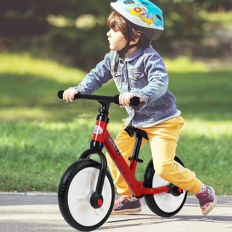 Vélo enfant draisienne 2 en 1 roulettes pédales amovibles hauteur selle réglable Red 2 - vertbaudet enfant 