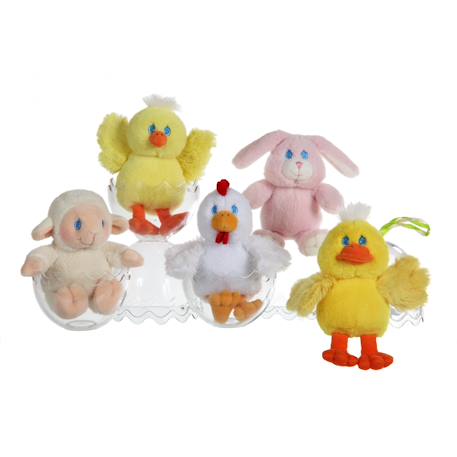 Peluche - oeuf p'tit poulailler lapin en peluche - 12 cm Pink 4 - vertbaudet enfant 