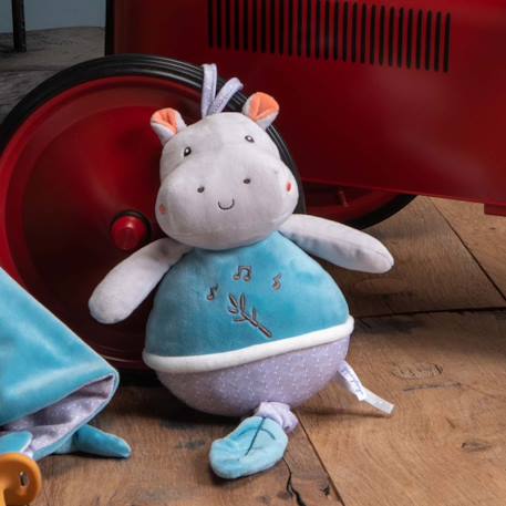 Boîte à musique bebe bamboo - hippopotame - 26 cm Grey 3 - vertbaudet enfant 