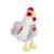 Peluche - poule flammée sonore marron et blanche en peluche - 22 cm Brown 1 - vertbaudet enfant 
