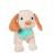 Peluche - peluche chien fun puppies sonore, gris foulard turquoise - 17 cm Blue 2 - vertbaudet enfant 