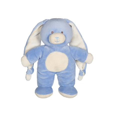 Doudou lapin doux avec longues oreilles - 28 cm Blue+Brown+Pink+Vert 1 - vertbaudet enfant 