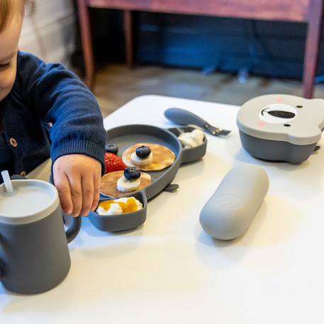 Bol à ventouse en silicone + cuillère - koala Grey 3 - vertbaudet enfant 