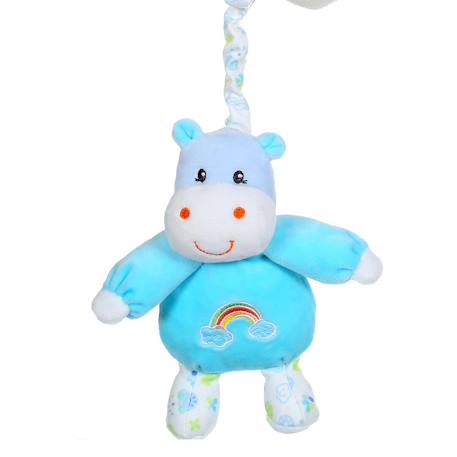 Boîte à musique rainbow hippopotame - 32 cm Blue 2 - vertbaudet enfant 