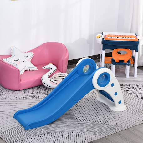 Toboggan enfant pliable usage intérieur extérieur dim. 120l x 50l x 56h cm hdpe Blue 2 - vertbaudet enfant 
