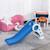 Toboggan enfant pliable usage intérieur extérieur dim. 120l x 50l x 56h cm hdpe Blue 2 - vertbaudet enfant 