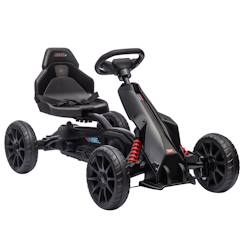 Jouet-Jeux de plein air-Sports de glisse et à roues-Véhicules enfant-Kart à pédales enfant go kart formule 1 racing aileron avant carter chaine fermé siège réglable avec ceinture