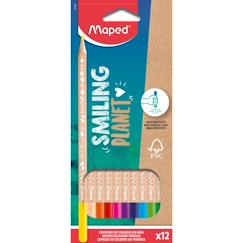 -Crayons de couleur smiling planet en bois
