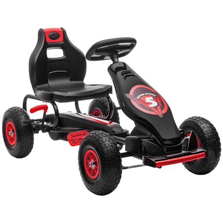 Kart à pédales enfant go kart formule 1 racing super power 5 aileron avant pneus gonflables caoutchouc Blue+Green+Pink+Red 19 - vertbaudet enfant 