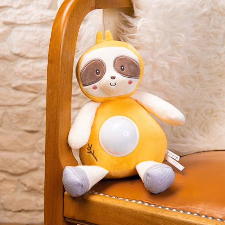 Peluche - veilleuse bebe bamboo - paresseux - 26 cm Yellow 3 - vertbaudet enfant 