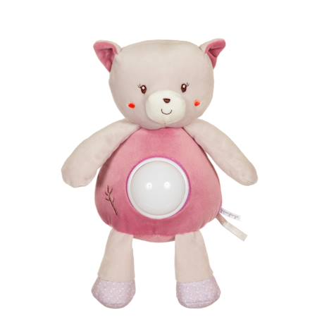 Peluche - veilleuse bebe bamboo - chat - 26 cm Grey 1 - vertbaudet enfant 