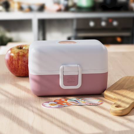 Lunch box à compartiments 800ml tresor Blanc/rose+Bleu dino+Bleu infinity+Bleu wolf+Bleu/crème+Cannelle fox+Rose birds+Rose blush+Rose papercut+Vert forest+Vert raccoon+Vert/bleu 6 - vertbaudet enfant 