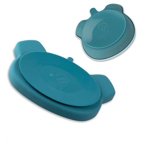 Assiette + bol ventousés en silicone ourson bleu Blue 5 - vertbaudet enfant 
