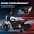 Moto électrique enfant 6 v 3 km/h effet lumineux roulettes amovibles repose-pied pédale métal pp rose noir Blue+Pink+Red+White 17 - vertbaudet enfant 