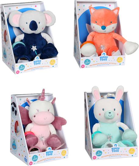 Peluche - ma 1ère peluche d'activités  - lapin - 25 cm Blue 2 - vertbaudet enfant 