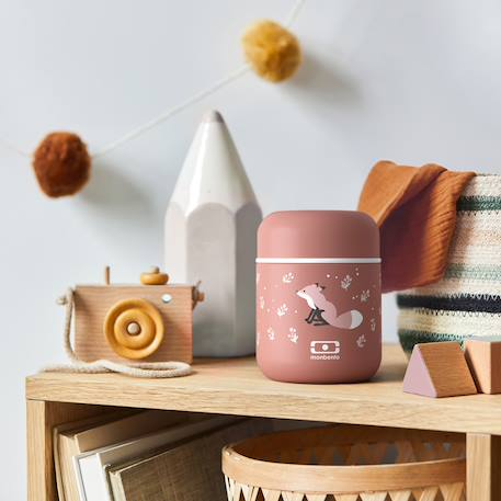 Lunch box isotherme enfant 280ml capsule Bleu dino+Cannelle fox+Rose birds+Vert raccoon 10 - vertbaudet enfant 