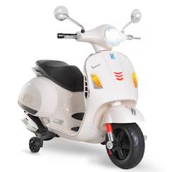Jouet-Jeux de plein air-Sports de glisse et à roues-Scooter moto électrique enfant vespa 6v musique mp3 port usb klaxon phare feu ar