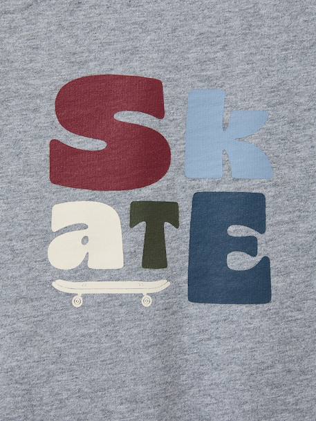 T-shirt imprimé garçon - coton biologique Gris chine+Marine+Vert 2 - vertbaudet enfant 