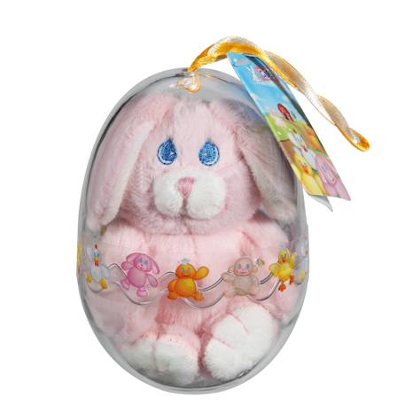 Peluche - oeuf p'tit poulailler lapin en peluche - 12 cm Pink 1 - vertbaudet enfant 