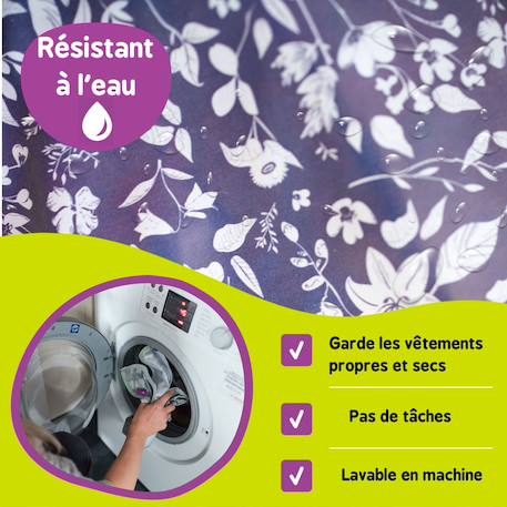 Bavoir pour kit tidy tot fleur de jardin bleu Blue 3 - vertbaudet enfant 