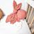 Doudou lapin  en gaze de coton jeanne Beige+Blanc+Blanc à pois or+Bleu+Camel+Écru+Gris+Rose+Terracotta+Vert de gris 52 - vertbaudet enfant 