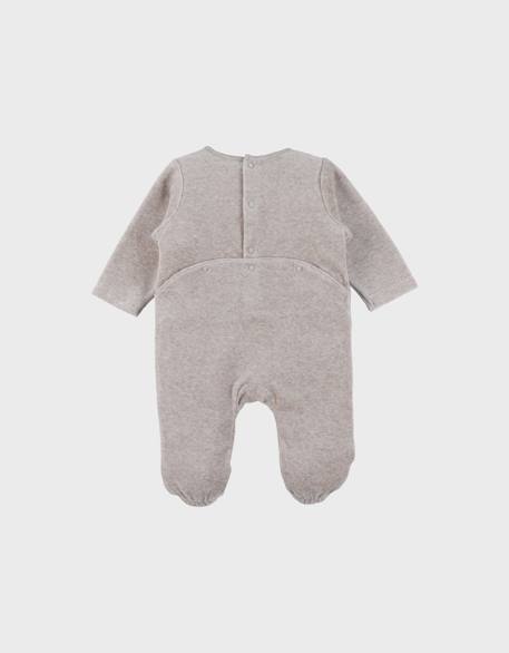 Pyjama bébé en velours brodé lapin Grey 5 - vertbaudet enfant 