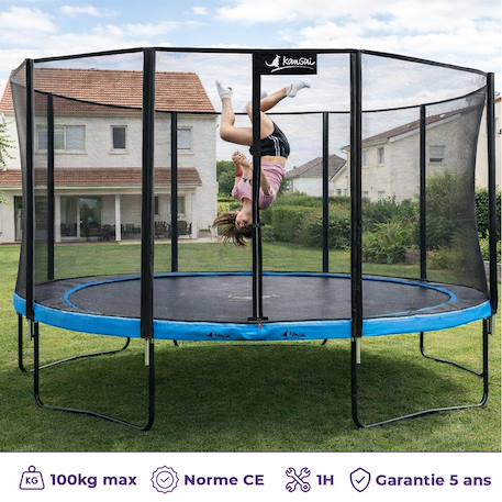 Trampoline de jardin ø 360cm + filet de sécurité - punchi 360 bleu Blue 2 - vertbaudet enfant 