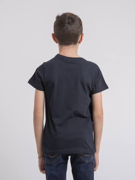 T-shirt col rond pur coton jocoby garçon Blue+Green+Grey 2 - vertbaudet enfant 