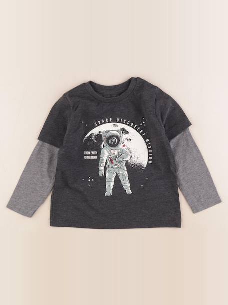 Tee-shirt - 3 ans Gris 1 - vertbaudet enfant 