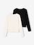 Lot de 2 T-shirts cropped manches longues fille chocolat+noir 7 - vertbaudet enfant 