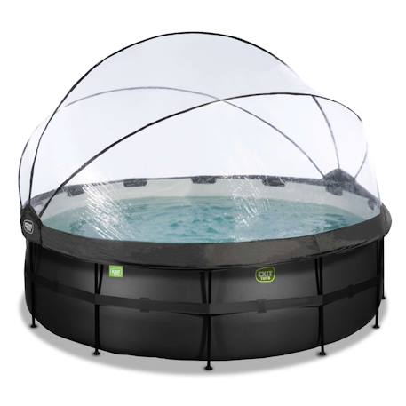 Piscine ronde ø427cm avec pompe filtrante pour jardin Noir 2 - vertbaudet enfant 