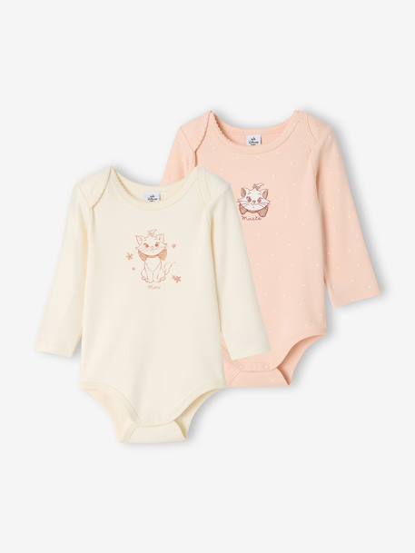 Lot de 2 bodies bébé fille Marie les Aristochats Disney rose pâle 1 - vertbaudet enfant 