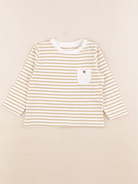 Tee-shirt - 6 mois Beige, jaune 1 - vertbaudet enfant 