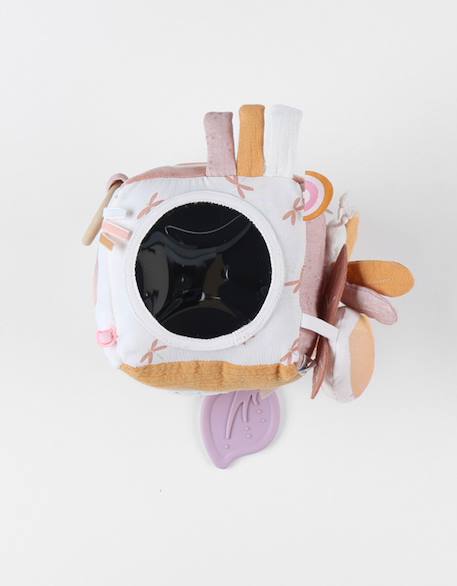 Cube d'activités popsie gigi & louli en veloudoux® Rose, écru, ocre 5 - vertbaudet enfant 