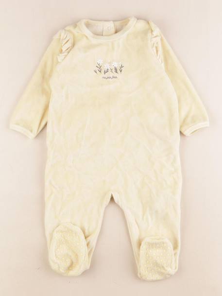 Pyjama velours - 12 mois Jaune 1 - vertbaudet enfant 
