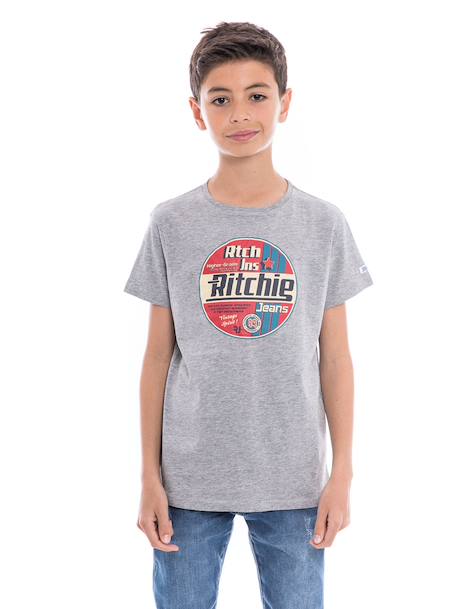 T-shirt pur coton organique nagel garçon Black+Grey 5 - vertbaudet enfant 