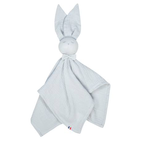 Doudou lapin  en gaze de coton jeanne Beige+Blanc+Blanc à pois or+Bleu+Camel+Écru+Gris+Rose+Terracotta+Vert de gris 37 - vertbaudet enfant 