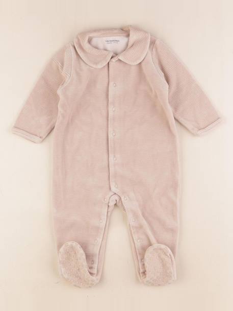 Pyjama velours - 9 mois Beige 1 - vertbaudet enfant 