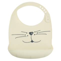 -Bavoir silicone avec récupérateur