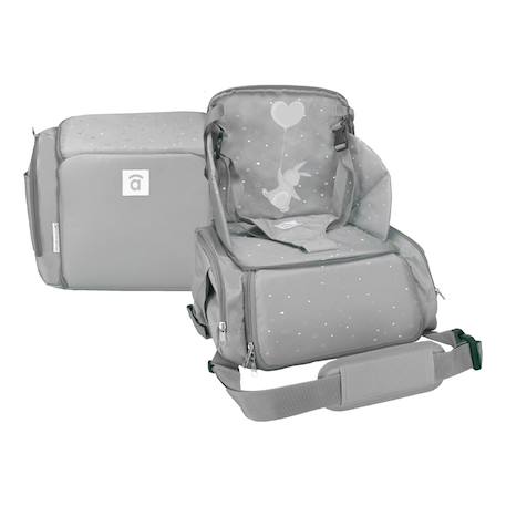 Réhausseur voyage 2 en 1 sac isotherme sushi Gris+Rose 4 - vertbaudet enfant 
