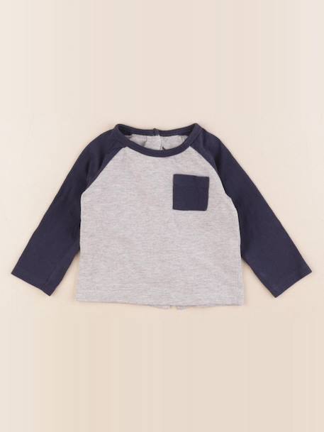 Tee-shirt - 6 mois Gris 1 - vertbaudet enfant 
