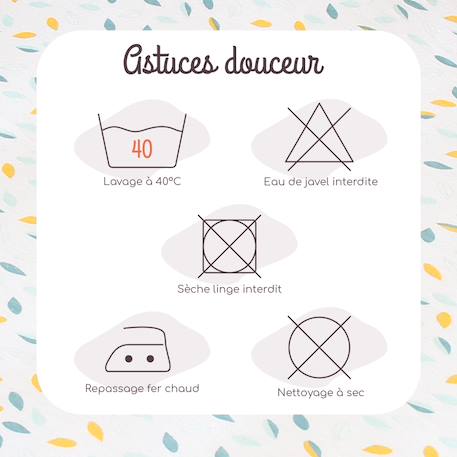 Drap housse lit bébé modèle feuille Blanco 3 - vertbaudet enfant 