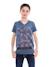T-shirt col v nogota garçon Blue+Grey 1 - vertbaudet enfant 
